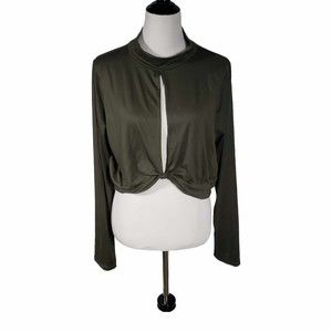 Green Open Front Plus size 3X Top Unbranded